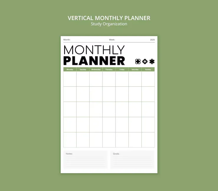 Illustration of monthly movement themes with example weekly prompts